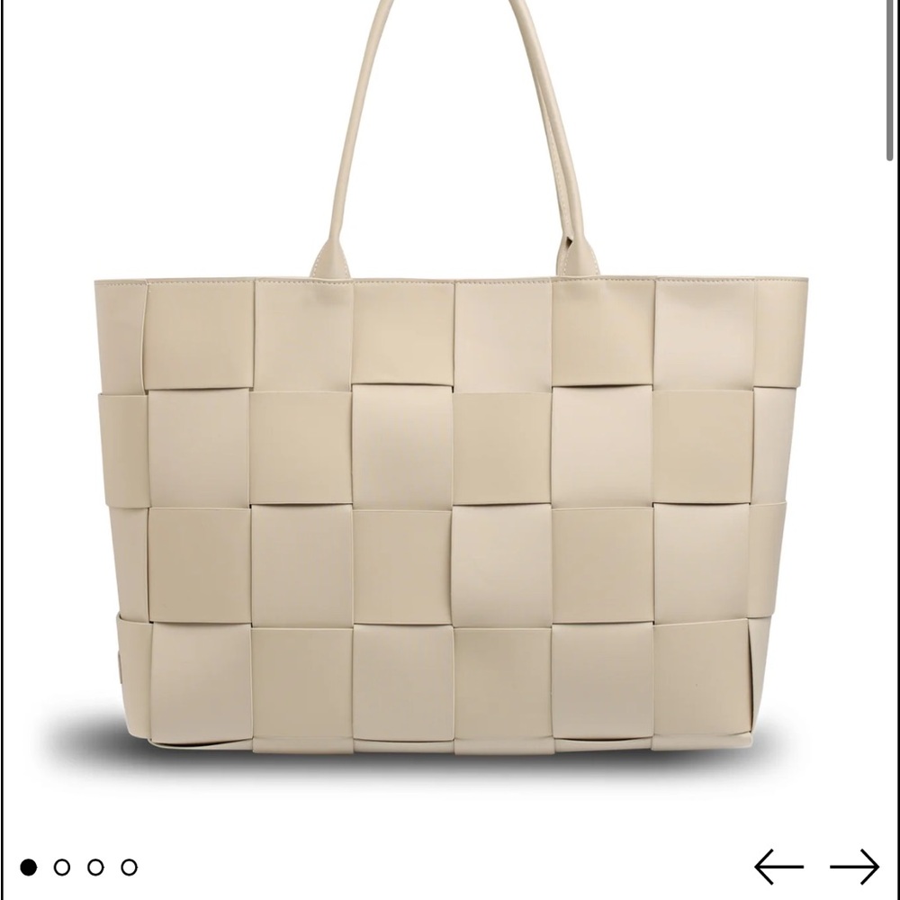 Prene- Cream Woven Tote Bag